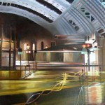 Roberta Dell'Acqua - Stazione di notte - Olio su tela - cm. 80 x 60