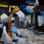 Giorgio Colivicchi - Notturno in Normandia - Olio su tela - cm. 40 x 50