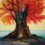Sofia Iadarola - L'albero dei miei sogni - Acrilico e sabbia su tela cm. 40 x 50