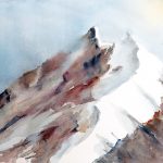 Fulvia Gariboldi - Sul cucuzzolo della montagna - Acquerello - cm. 30 x 25
